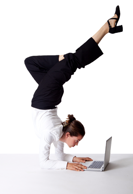 image of acrobat on a computer
